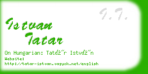 istvan tatar business card